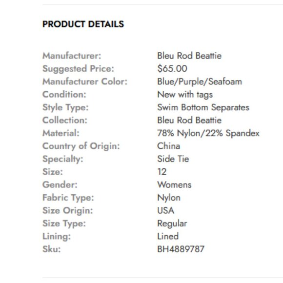 Bleu Rod Beattie Geometric Aztec Printed Side Tie Swim Bottoms - Picture 5 of 6